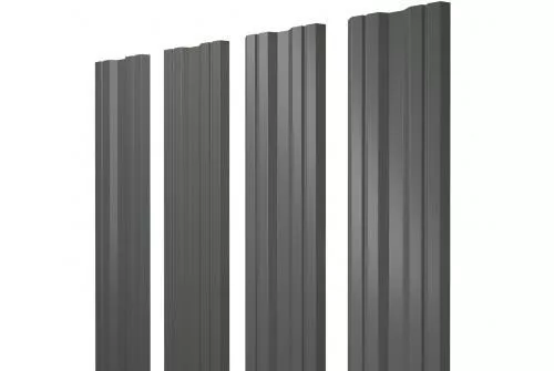 Штакетник Grand Line Twin 0,45 PE RAL 7005 Мышино-серый купить в краснодаре