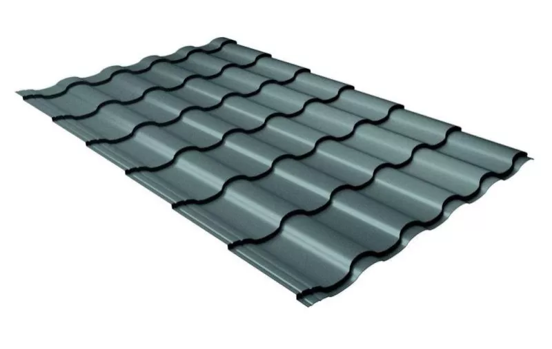 Металлочерепица Grand Line Кредо (Kredo) 0.45 Полиэстер RAL 7005 мышино-серый купить в краснодаре