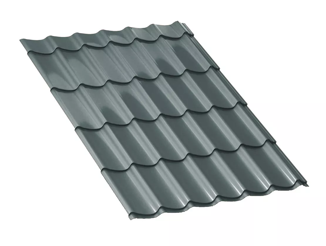 Металлочерепица Ламонтерра Полиэстер 0.45 мм RAL 7005 Мышино-серый купить в краснодаре