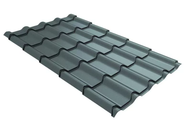 Металлочерепица Grand Line Камея (Kamea) 0,45 Полиэстер RAL 7005 мышино-серый купить в краснодаре