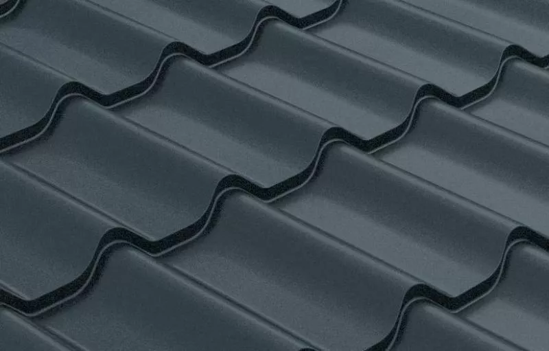 Металлочерепица GL 0.5 Классик (Classic) GreenCoat Pural Matt RAL 7016 антрацитово-серый  Артикул 5445 купить в краснодаре