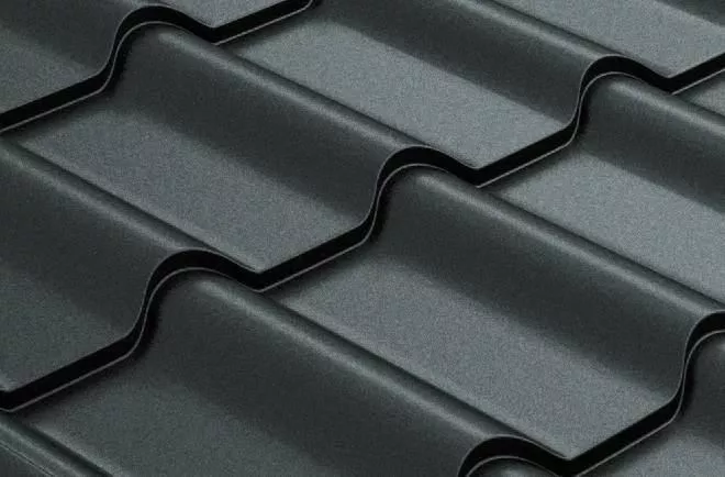 Металлочерепица GL Камея (Kamea) 0.5 GreenCoat Pural Matt RAL 7016 антрацитово-серый купить в краснодаре