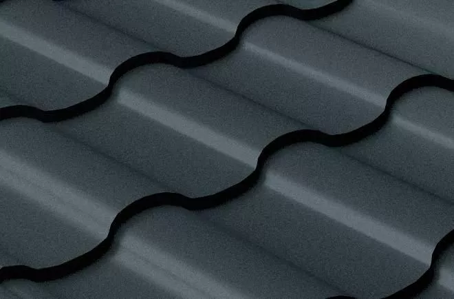 Металлочерепица GL Кредо (Kredo) 0.5 Rooftop Matte (Стальной Бархат) RAL 7016 антрацитово-серый купить в краснодаре