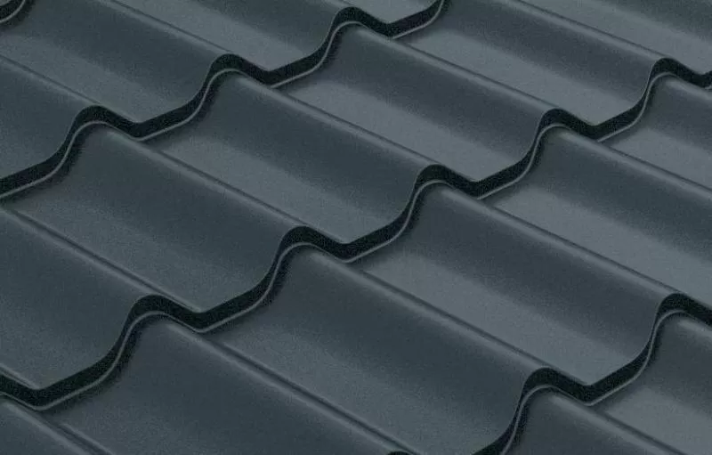 Металлочерепица GL 0.5 Классик (Classic) GreenCoat Pural Matt RAL 7016 антрацитово-серый купить в краснодаре