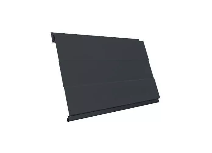 Металлический сайдинг Grand Line Вертикаль Проф Rooftop Matte Стальной бархат 0,5 мм RAL 7016 Антрацитово-серый купить в краснодаре