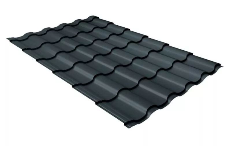 Металлочерепица GL Кредо (Kredo) 0.5 GreenCoat Pural Matt RR 2H3 темно-серый купить в краснодаре