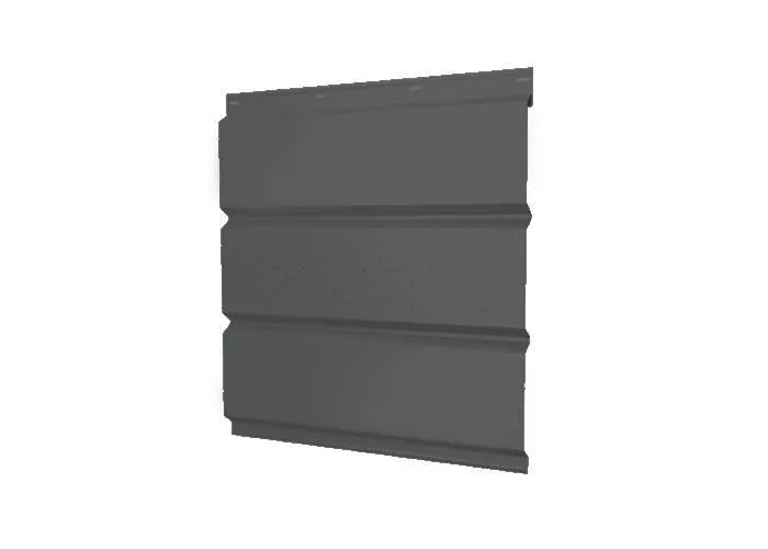 Софит металл GL с центральной перфорацией Drap 0,45 мм RAL 7016 антрацитово-серый купить в краснодаре