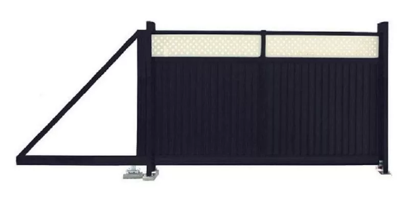 Ворота откатные Estet Plus 2,0х4,5 RAL 7024/7024 GL купить в краснодаре