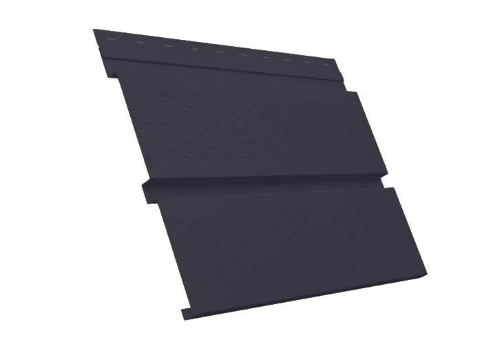 Софит металл с перфорацией Grand Line Квадро брус Satin 0,5 мм RAL 7024 мокрый асфальт купить в краснодаре