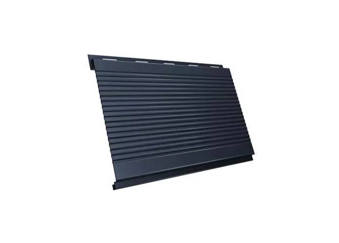 Металлический сайдинг Grand Line Вертикаль Гофр GreenCoat Pural RAL 7024 Мокрый асфальт купить в краснодаре