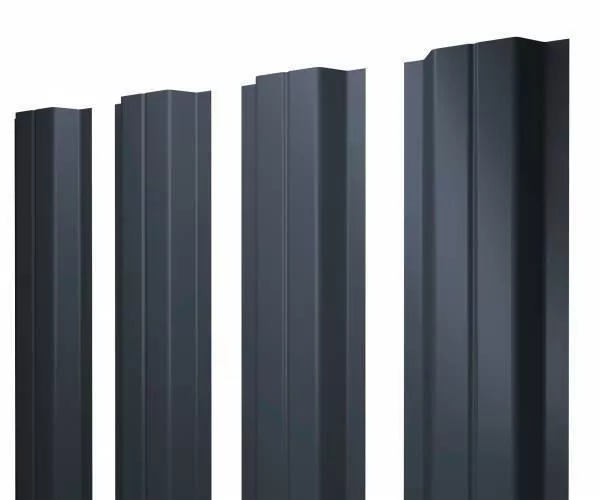 Штакетник Grand Line П -образный А 0,5 Velur RAL 7024 Мокрый асфальт купить в краснодаре