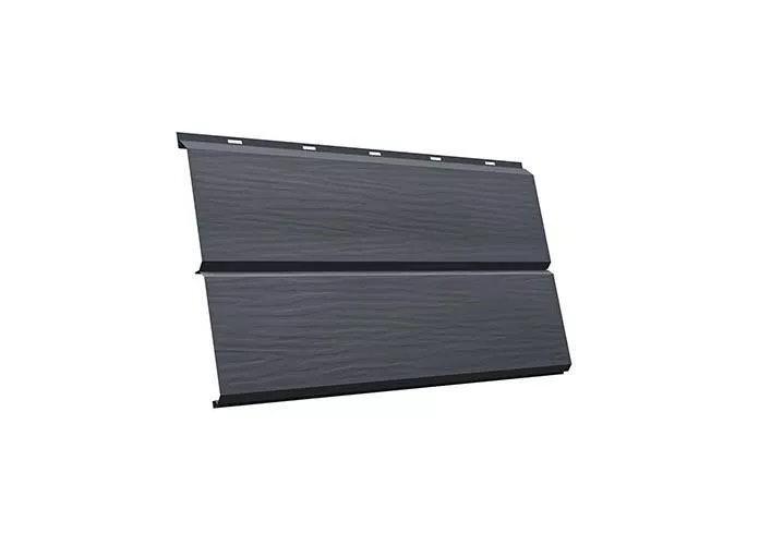 Металлический сайдинг Grand Line ЭкоБрус 3D Satin 0,5 мм RAL 7024 Мокрый асфальт купить в краснодаре
