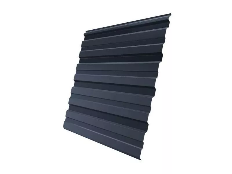 Профнастил Grand Line С10 R GreenCoat Pural Matt 0,5 мм RAL 7024 Мокрый асфальт купить в краснодаре