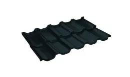 Металлочерепица GL Квинта Уно (Kvinta Uno) 0,5 Quarzit RAL 7024 мокрый асфальт. Артикул: GrandLineKU-q7024