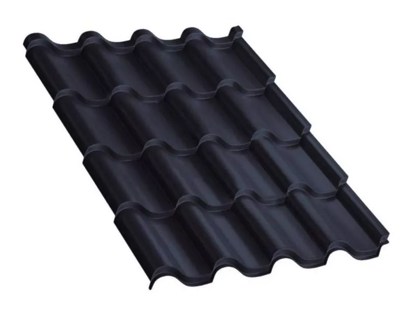 Металлочерепица Монтерроса-XL PURMAN 0,5 мм RAL 7024 Мокрый асфальт купить в краснодаре