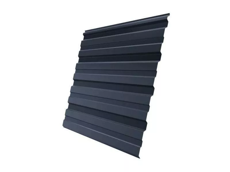 Профнастил Grand Line С10 R GreenCoat Pural 0,5 мм RAL 7024 Мокрый асфальт купить в краснодаре