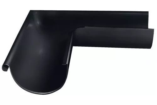 Угол желоба внешний 90° Optima Grand Line 125 мм RAL 7024 Мокрый асфальт купить в краснодаре