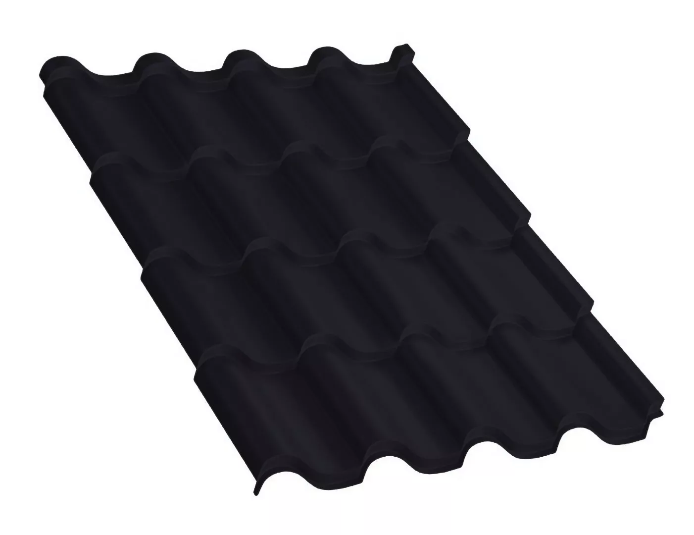 Металлочерепица Монтерроса-X NormanMP 0.5 мм RAL 7024 мокрый асфальт купить в краснодаре