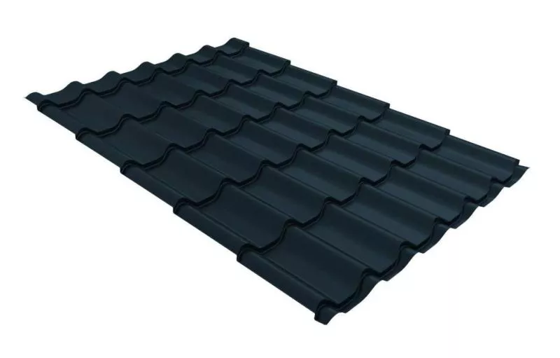 Металлочерепица GL Классик (Classic) 0.5 Quarzit RAL 7024 мокрый асфальт купить в краснодаре