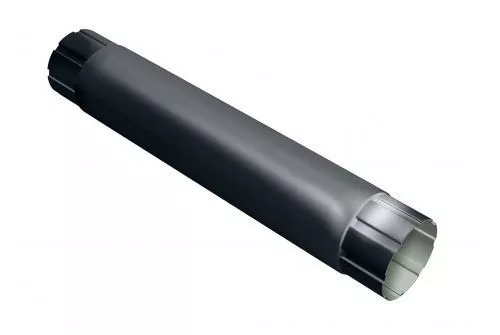 Труба круглая соединительная Optima Grand Line 90 мм 1 м RAL 7024 Мокрый асфальт купить в краснодаре