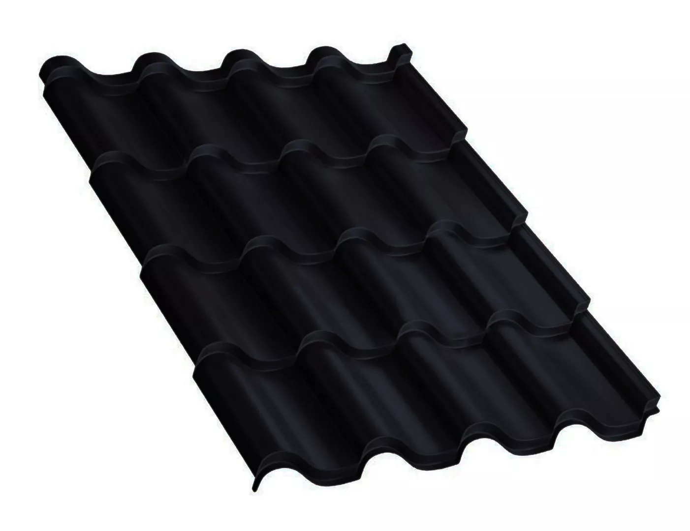 Металлочерепица Монтерроса-M VikingMP E 0.5 мм RAL 7024 мокрый асфальт купить в краснодаре