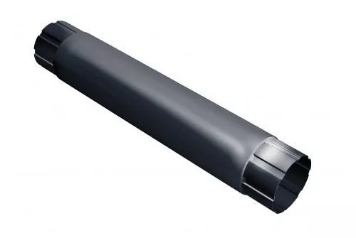 Труба круглая соединительная GL Granite 150/100 мм 1м RAL 7024 Мокрый асфальт купить в краснодаре