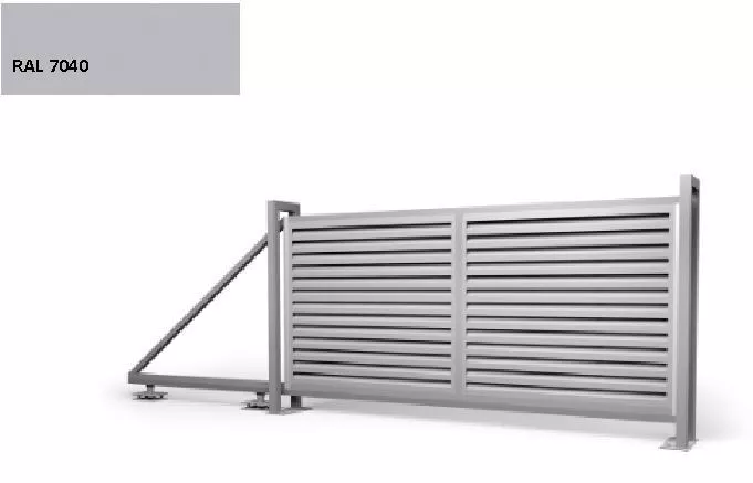 Ворота откатные Жалюзи 1,68х4,0 RAL 7040 без заполнения GL купить в краснодаре