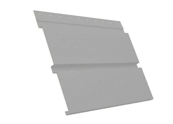 Софит металл с перфорацией GL Квадро брус GreenСoat Pural 0,5 мм RR 21 светло-серый купить в краснодаре