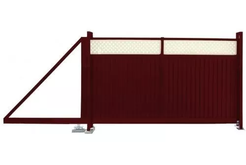 Ворота откатные Estet Plus 2,0х3,5 RAL 3005/1014 GL купить в краснодаре