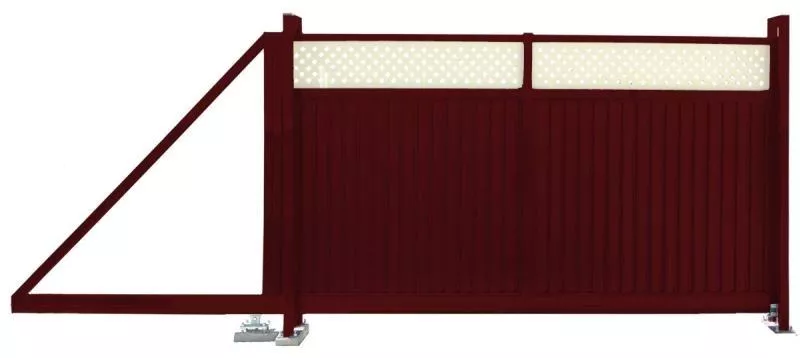 Ворота откатные Estet Plus 2,0х3,5 RAL 3005/1014 GL купить в краснодаре