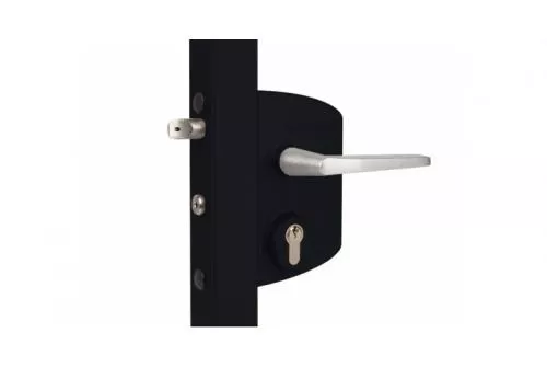 Замок LAKQ 4040 U2G корпус металлический, с ручками из алюминия, черный RAL 9005 GL GL купить в краснодаре