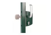 Замок LSKZ 6060 U2L для откатных ворот корпус металл, с ручками из алюминия зеленый RAL 6005 GL – Купить оптом и в розницу