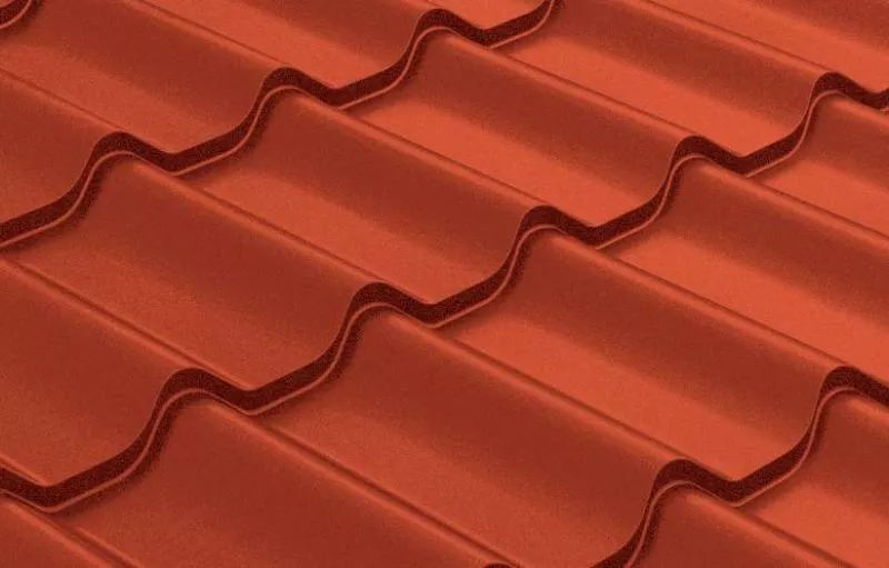 Металлочерепица GL Классик (Classic) 0.5 Satin Matt RAL 8004 терракота купить в краснодаре