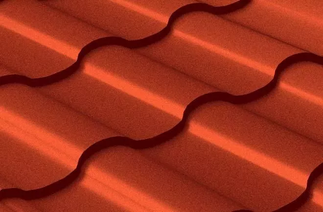 Металлочерепица Grand Line Кредо (Kredo) 0.5 Satin RAL 8004 терракота купить в краснодаре