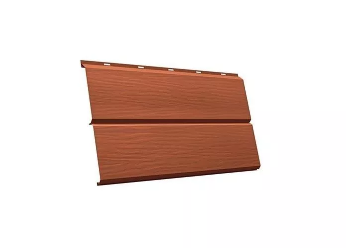 Металлический сайдинг Grand Line ЭкоБрус 3D PurLite Matt 0,5 мм RAL 8004 Терракота купить в краснодаре