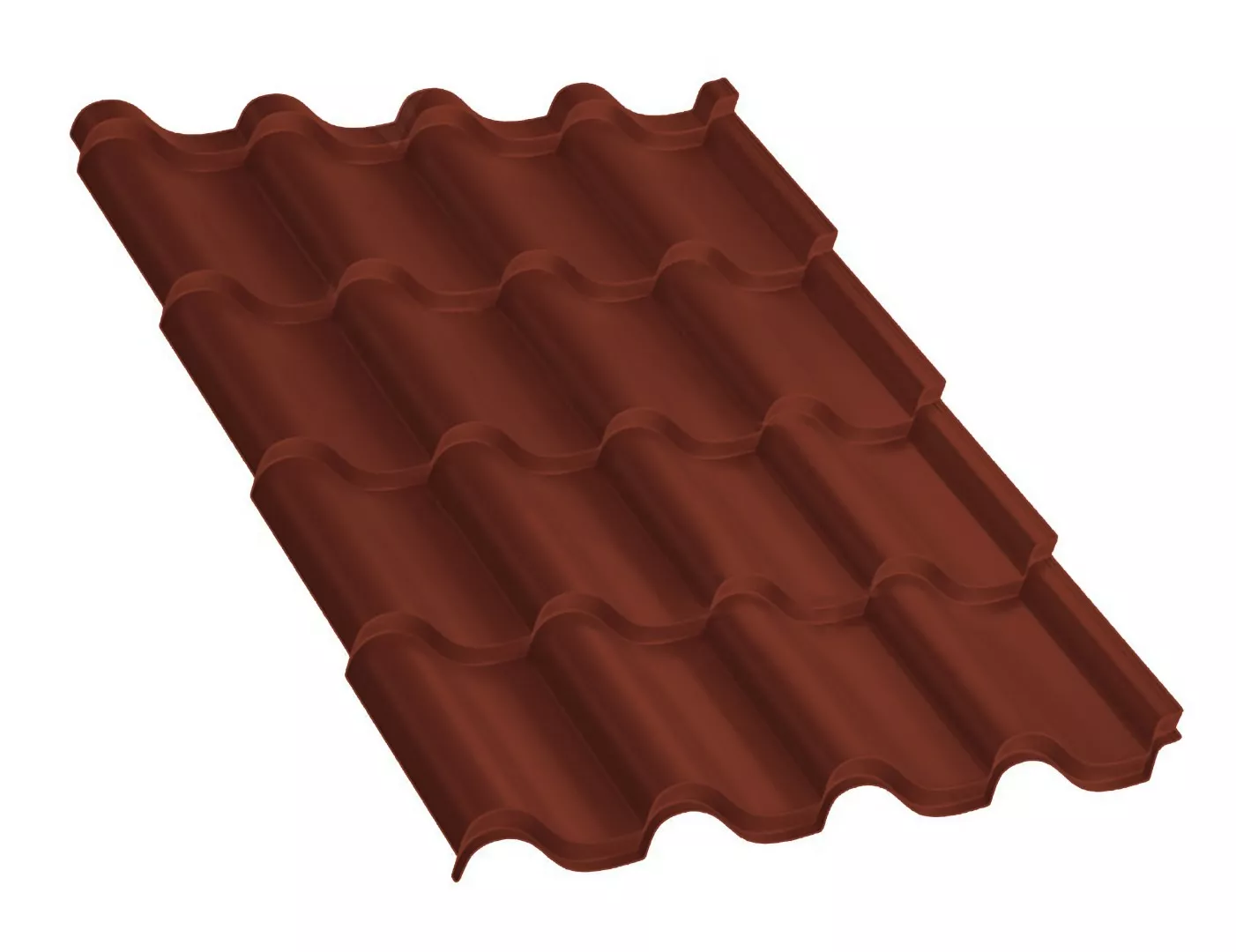 Металлочерепица Монтерроса-X NormanMP 0.5 мм RAL 8004 Терракота купить в краснодаре