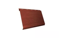 Металлический сайдинг Grand Line Вертикаль Гофр PurLite Matt 0,5 мм RAL 8004 Терракота. Артикул: GrandLine-MS484