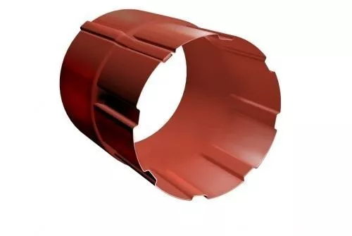 Соединитель трубы Grand Line 125/90 мм RAL 8004 Терракота купить в краснодаре