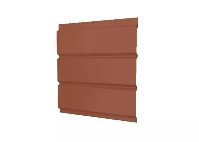 Софит металл GL с центральной перфорацией РЕ 0,45 мм RAL 8004 терракота купить в краснодаре