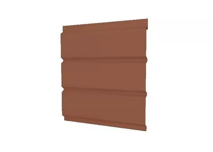 Софит металл GL без перфорации Satin Мatt 0,5 мм RAL 8004 терракота купить в краснодаре