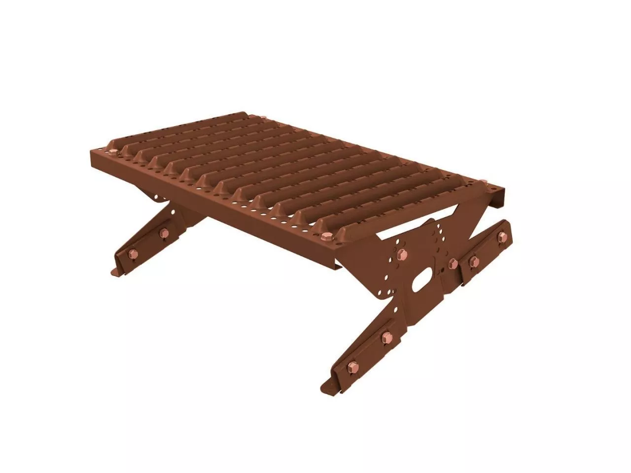 Ступень кровельная BORGE, для металлочерепицы, коричневый шоколад (RAL 8017) купить в краснодаре