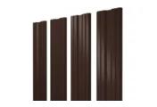 Штакетник Grand Line Twin 0,5 Quarzit Lite  RAL 8017 Шоколад – Купить оптом и в розницу