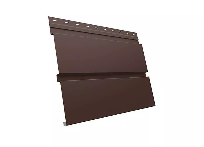 Металлический сайдинг Grand Line Квадро Брус Satin Matt 0,5 мм RAL 8017 Шоколад купить в краснодаре