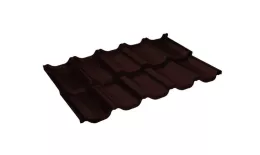 Металлочерепица GL Квинта Уно (Kvinta Uno) 0,5 Rooftop Matte (Стальной Бархат) RAL 8017 шоколад. Артикул: GrandLineKU-b8017