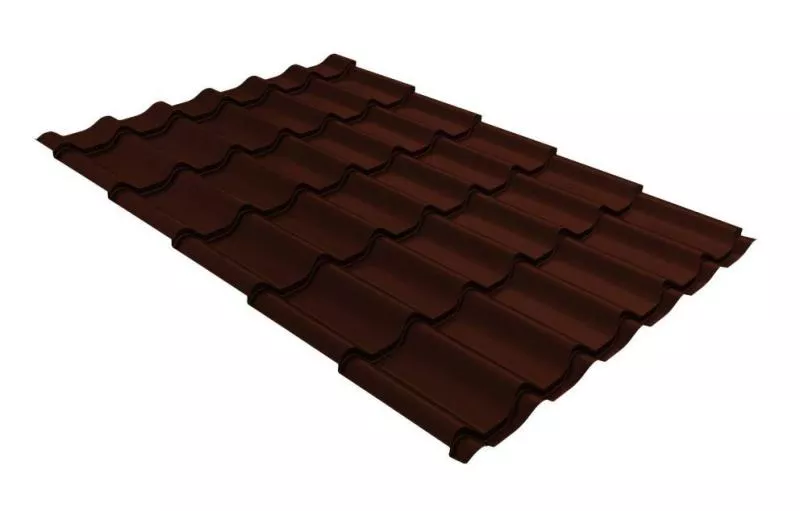 Металлочерепица Grand Line Классик (Classic) PurLite Matt 0.5 RAL 8017 шоколад купить в краснодаре