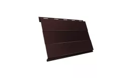 Металлический сайдинг Grand Line Вертикаль Проф PurLite Matt 0,5 мм RAL 8017 Шоколад. Артикул: GrandLine-MS755