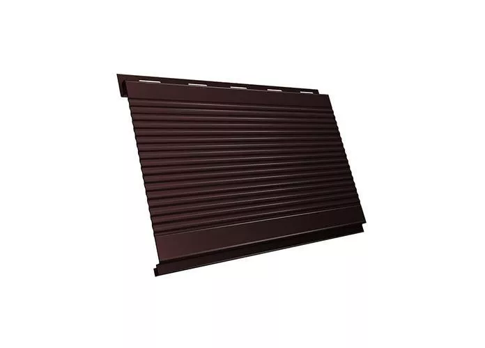 Металлический сайдинг Grand Line Вертикаль Гофр Drap 0,45 мм RAL 8017 Шоколад купить в краснодаре