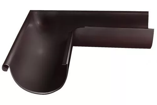 Угол желоба наружний 90° Optima Grand Line 125 мм RAL 8017 Шоколад купить в краснодаре
