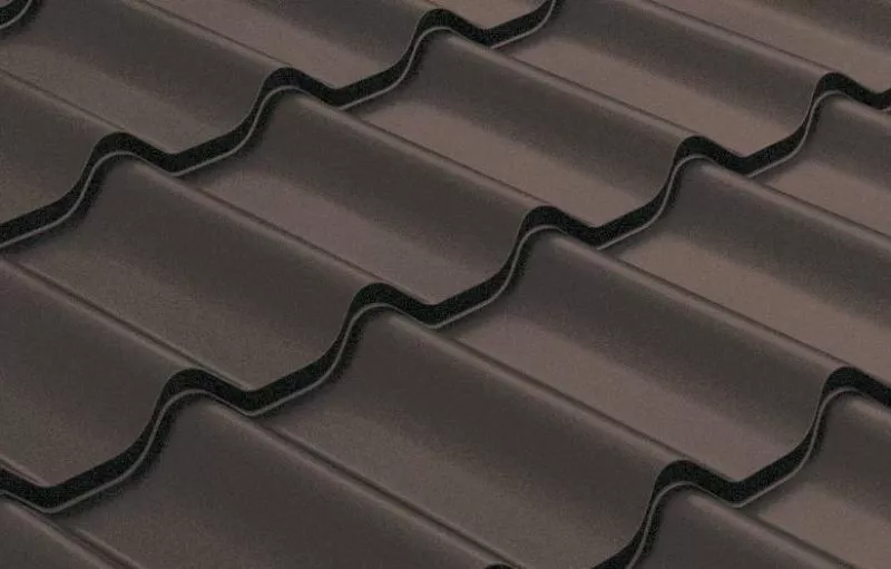 Металлочерепица GL Классик (Classic) 0.5 GreenCoat Pural RAL 8019 темно-коричневый купить в краснодаре