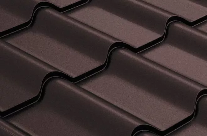 Металлочерепица Grand Line Камея (Kamea) 0,45 Drap ST RR 32 темно-коричневый купить в краснодаре